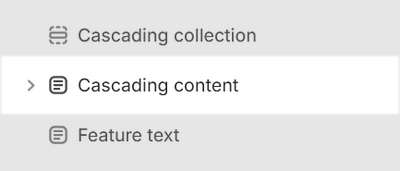 The Cascading content section selected in Theme editor.