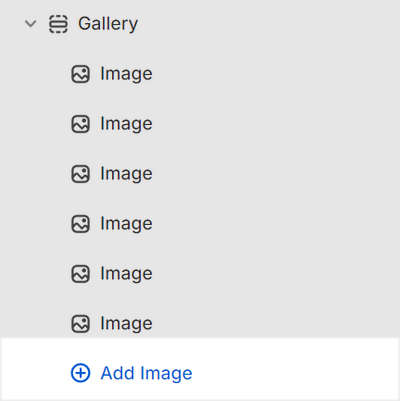 The Gallery section's Add block menu in Theme editor.