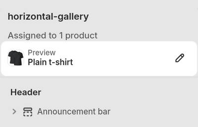 The product picker in Shopify's Theme editor.