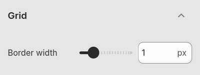 Grid border width slider