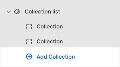 The Collection list section's Add collection menu in Theme editor
