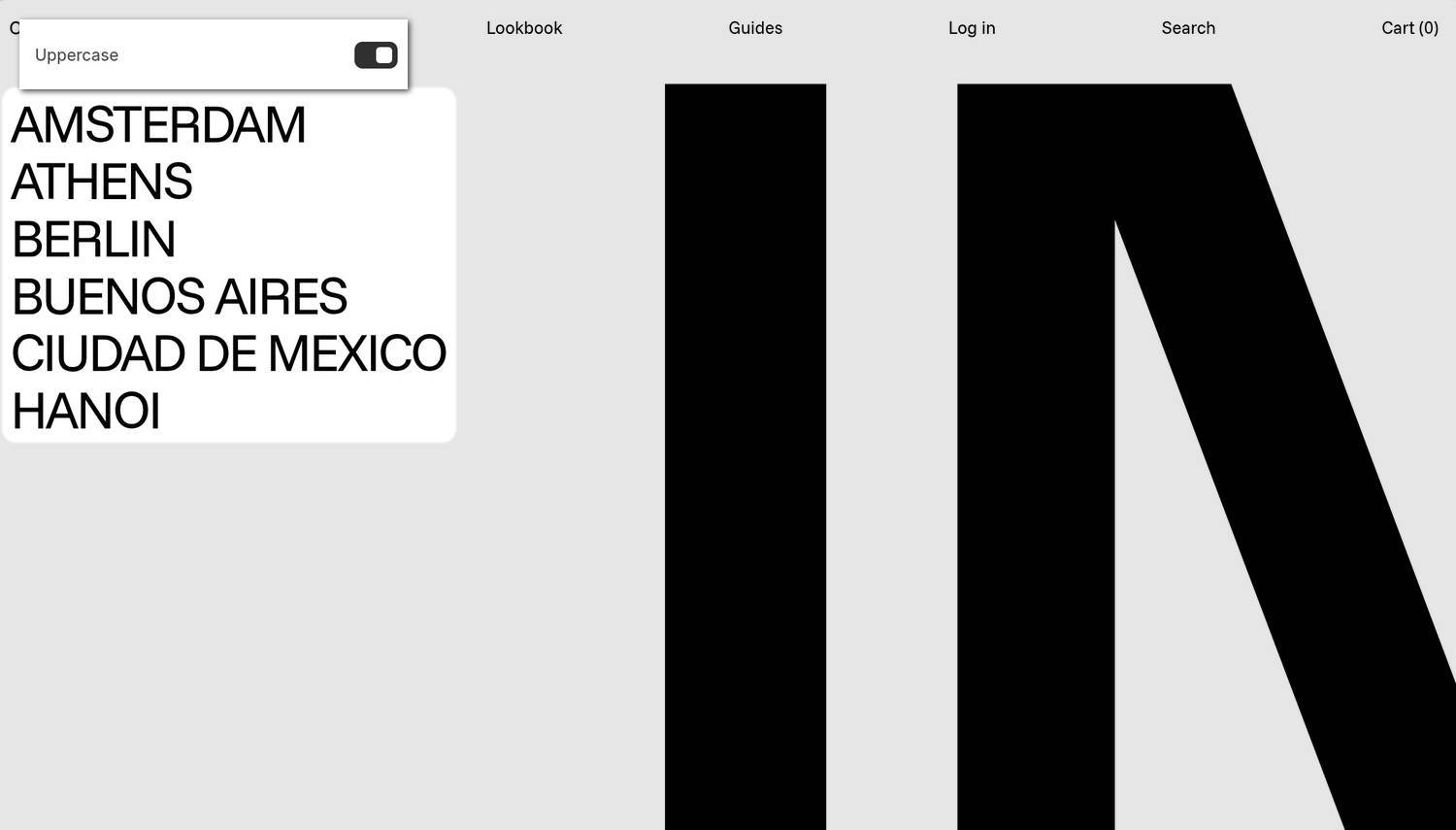 An example Custom links over video section on a store's home page.