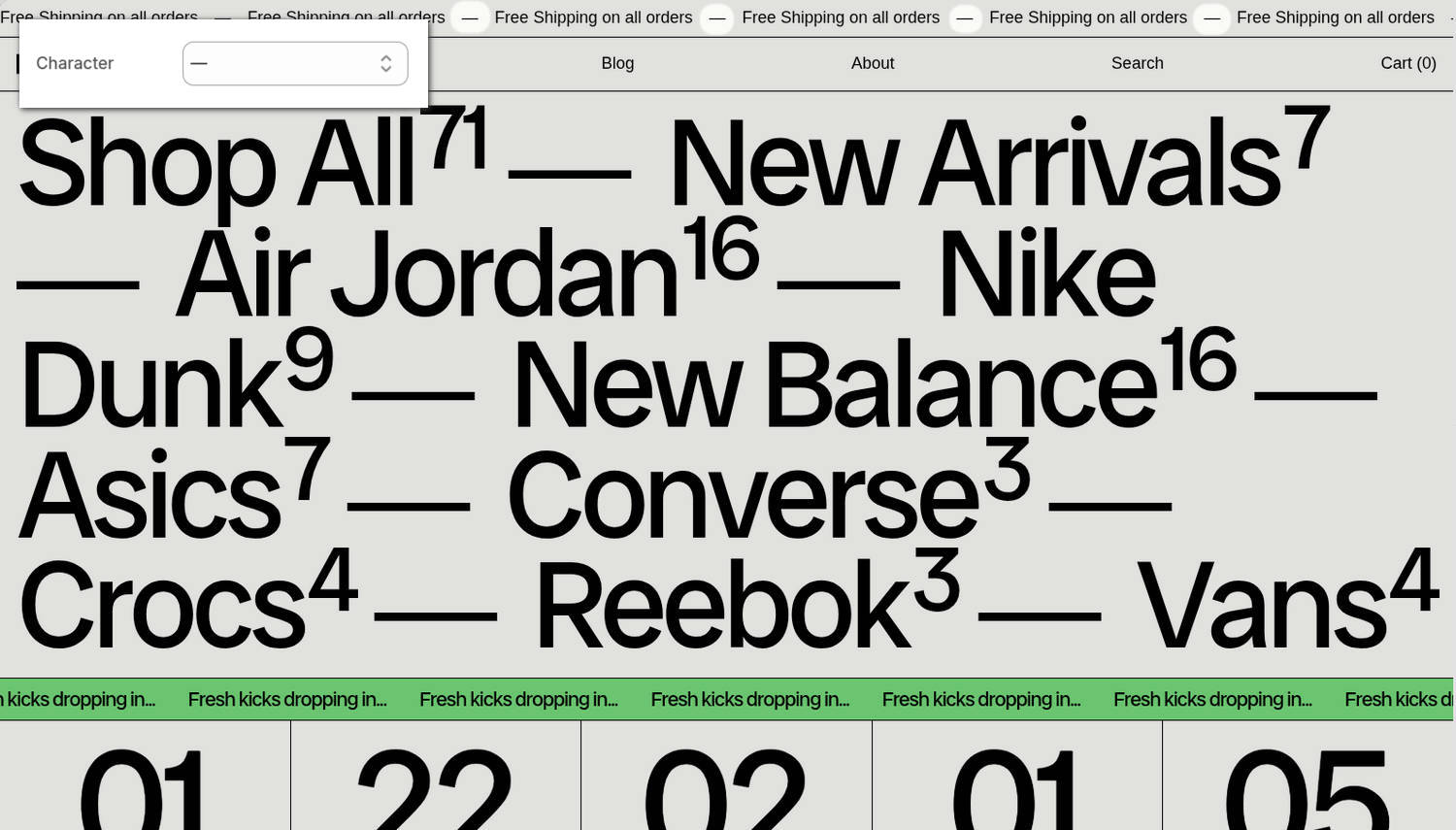 An example Announcement bar section on a store's home page.