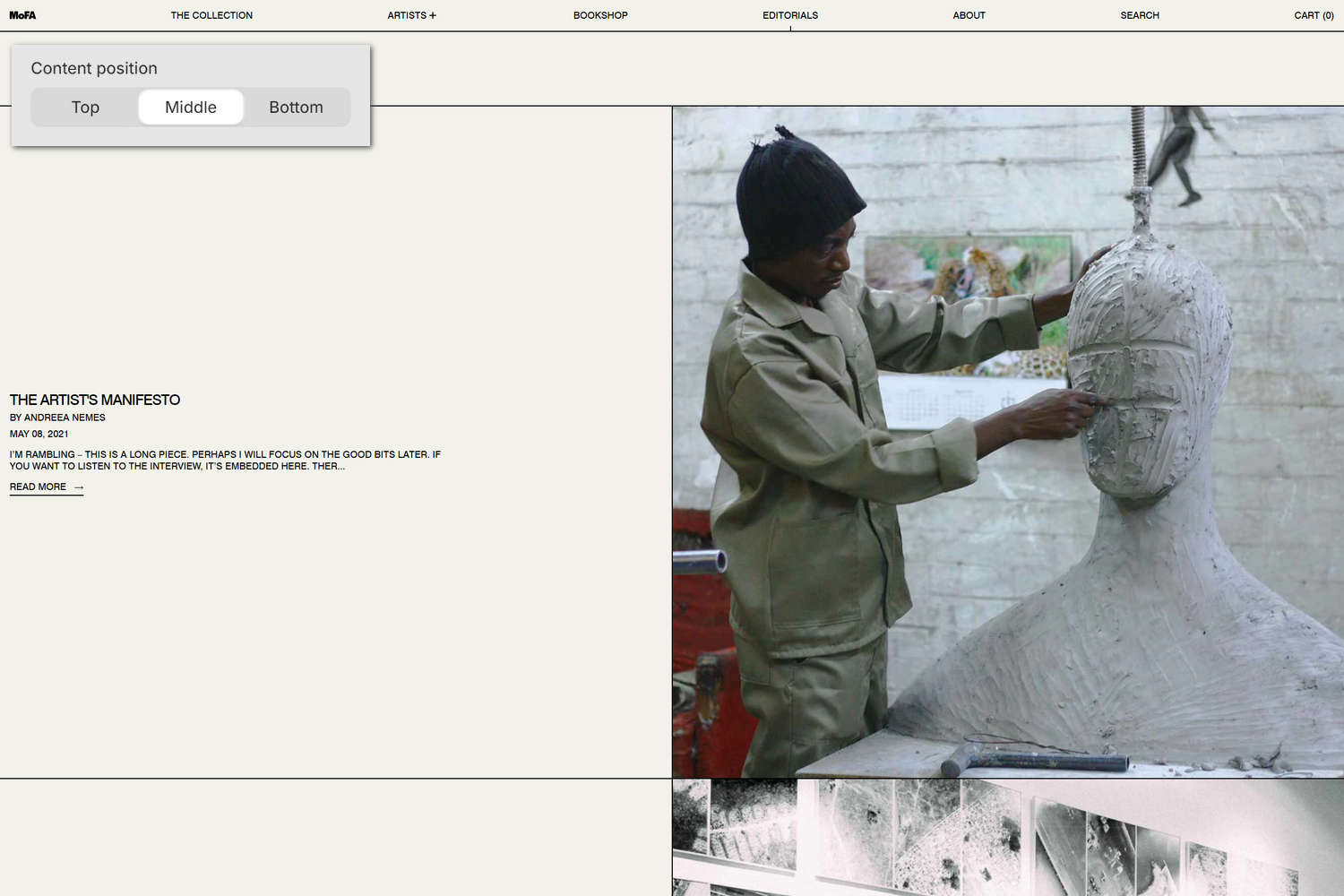 An example Blog pages section on a store's blog page.
