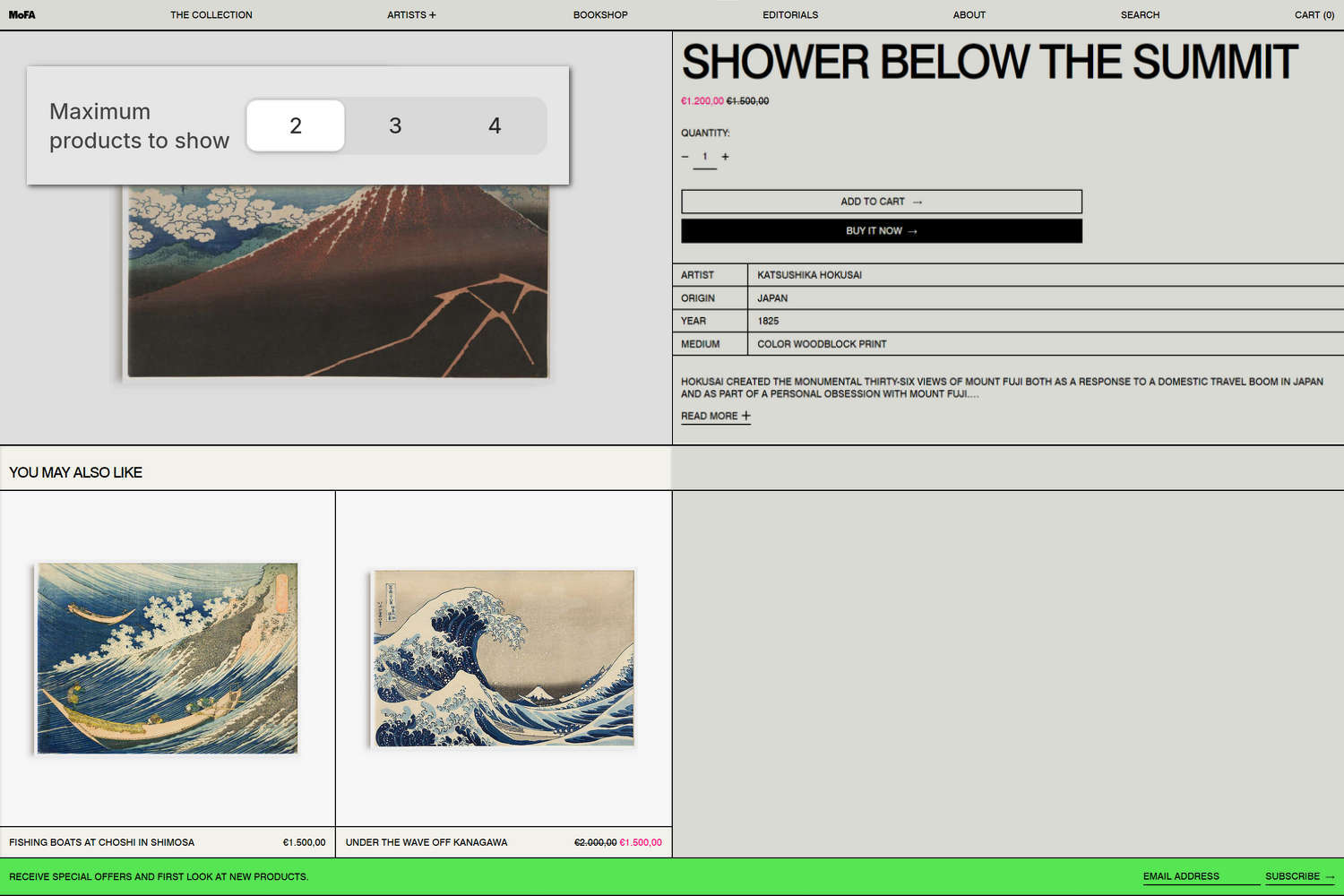 An example Related products section on a store's Product page.