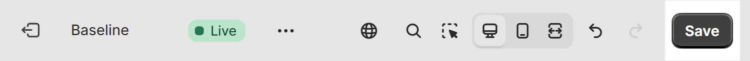 The save button in Theme settings