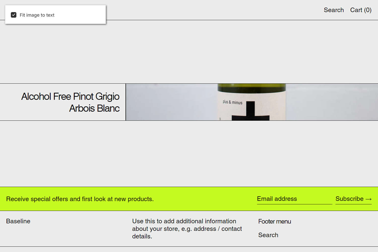 An example Custom links with image section on a store's home page.