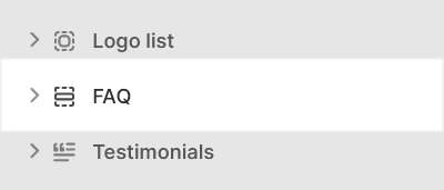 The FAQ section selected in Theme editor.