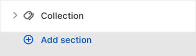 The Collection section selected in Theme editor.