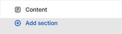The content section selected in Theme editor.