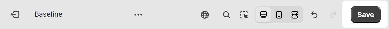 The save button in Theme settings.