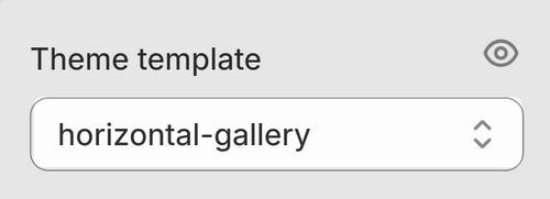 The Theme template drop-down in the Shopify Product editor.