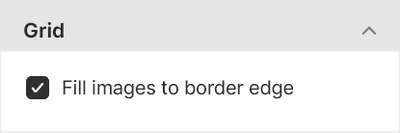 Fill images to border edge set checkbox
