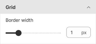 Grid border width slider
