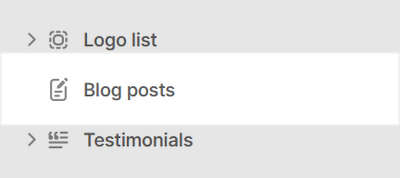 The Blog posts section selected in Theme editor.