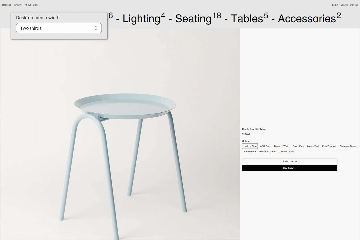 An example Featured product section on a store's home page.