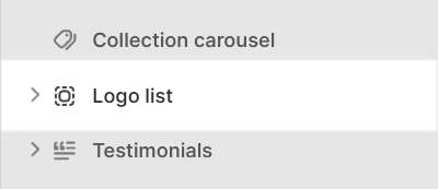 The Logo list section selected in Theme editor.