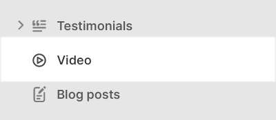The Video section selected in Theme editor.