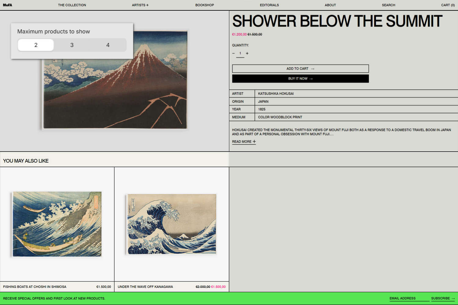 An example Related products section on a store's Product page.