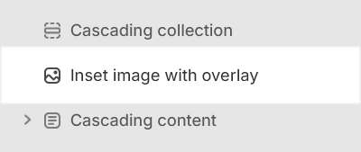 An Inset image with overlay section selected in Theme editor.
