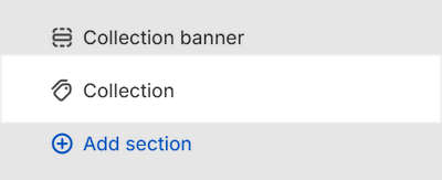 The Collection section selected in Theme editor.