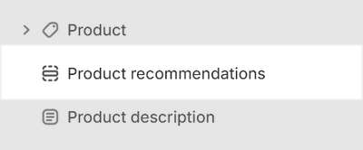 The Product recommendations section selected in Theme editor.