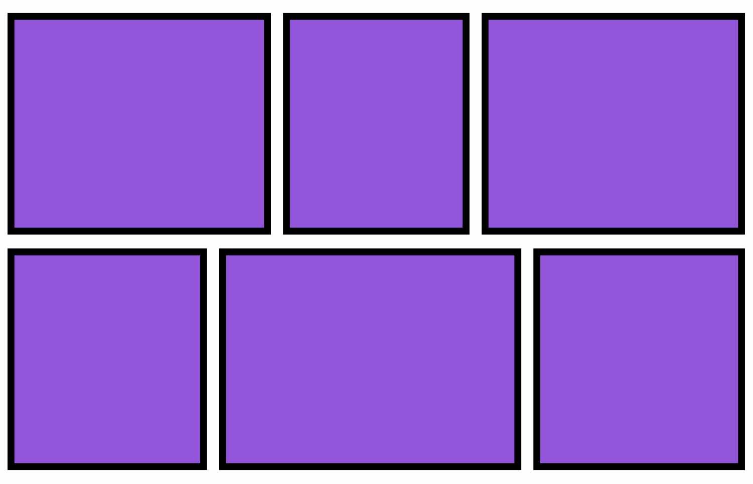 Justified grid layout