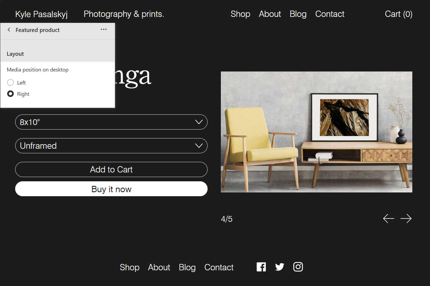 An example Featured product section on a store's Homepage.