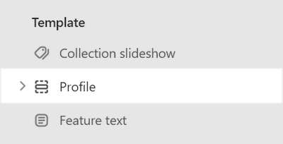 The Profile section selected in Theme editor.