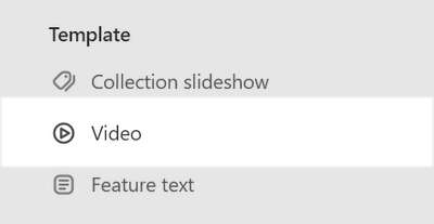 The Video section selected in Theme editor.