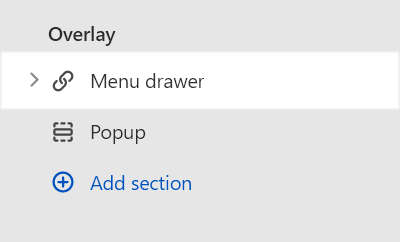 The Menu drawer section selected in Theme editor.