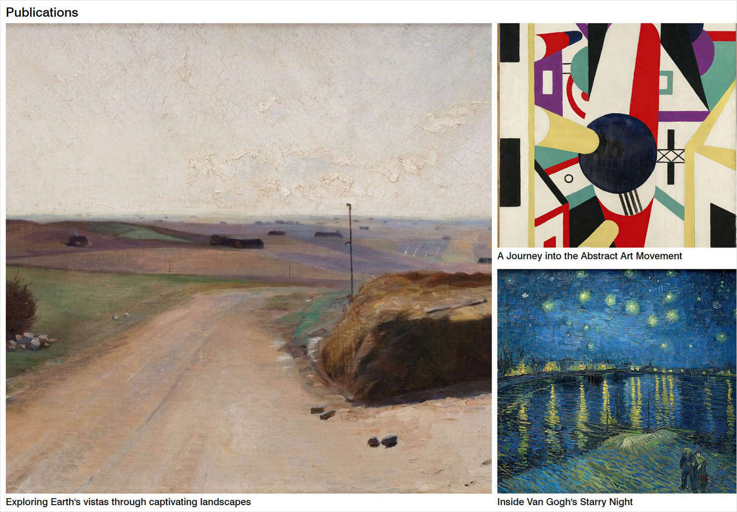 An example Blog posts gallery section on a store's home page.