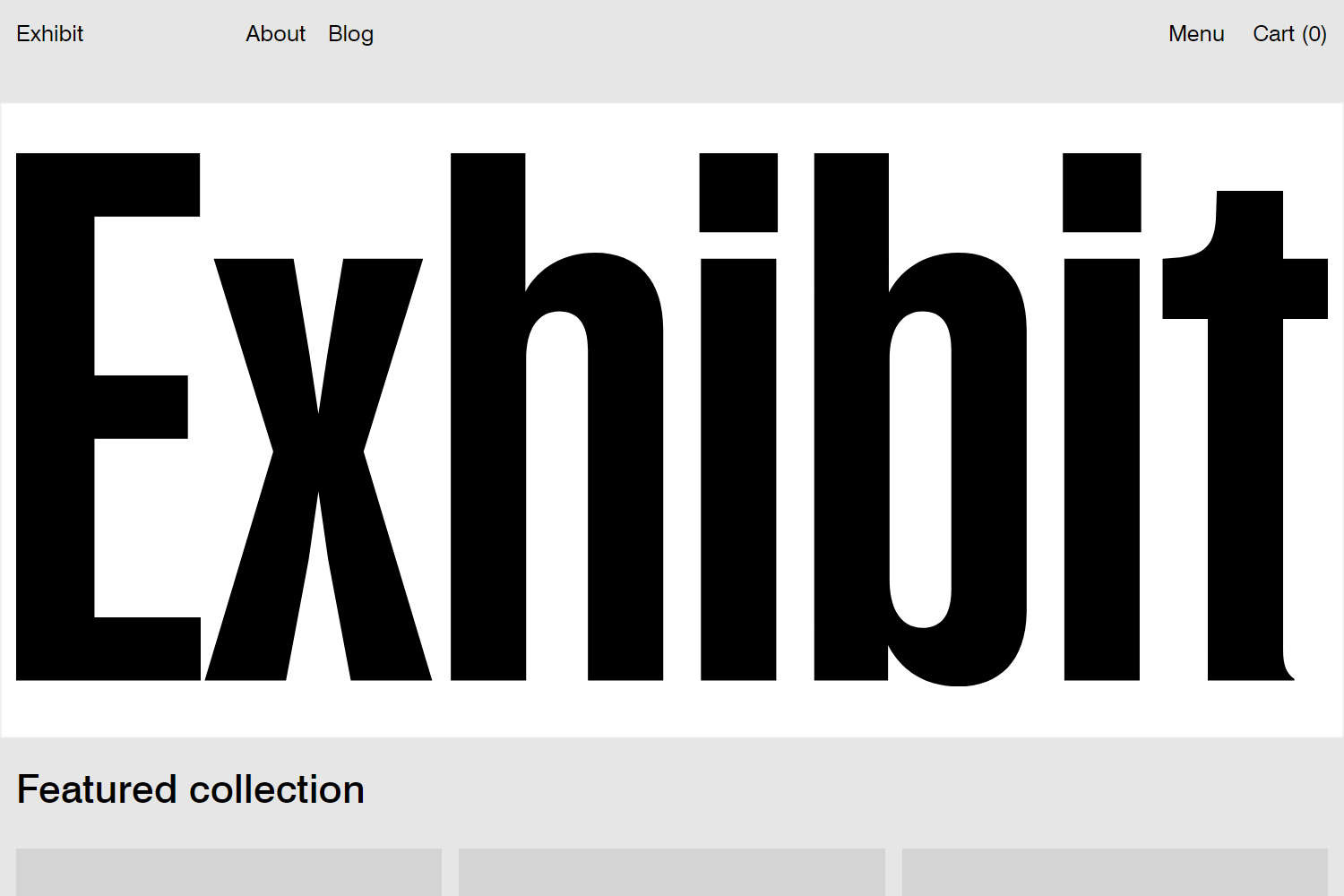 An example Hero logo section on a store's home page.
