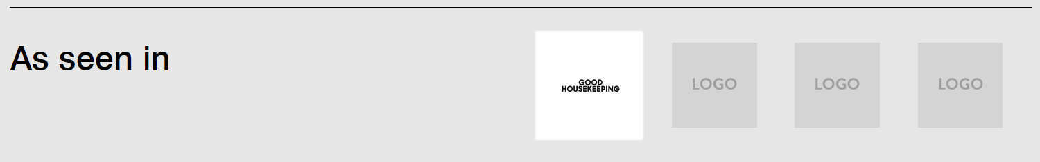 An example Logo block inside a Logo list section.
