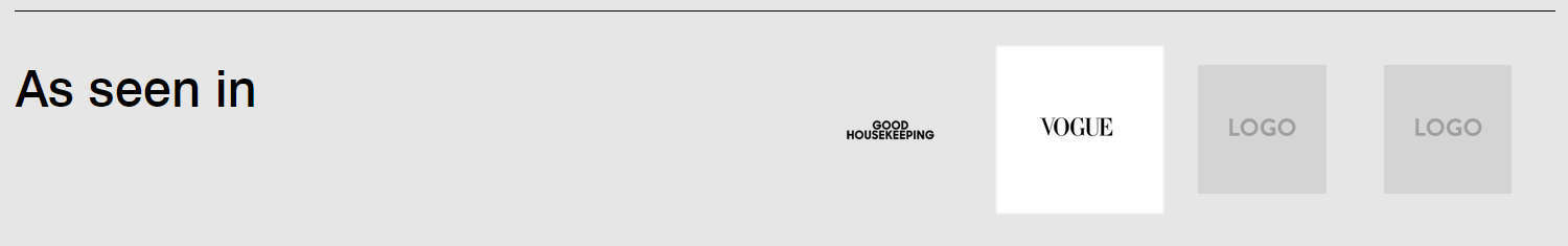 A second example Logo block inside a Logo list section.