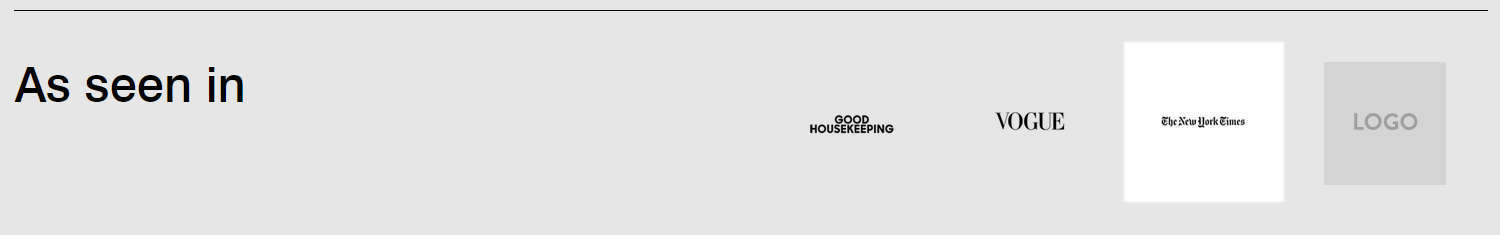 A third example Logo block inside a Logo list section.