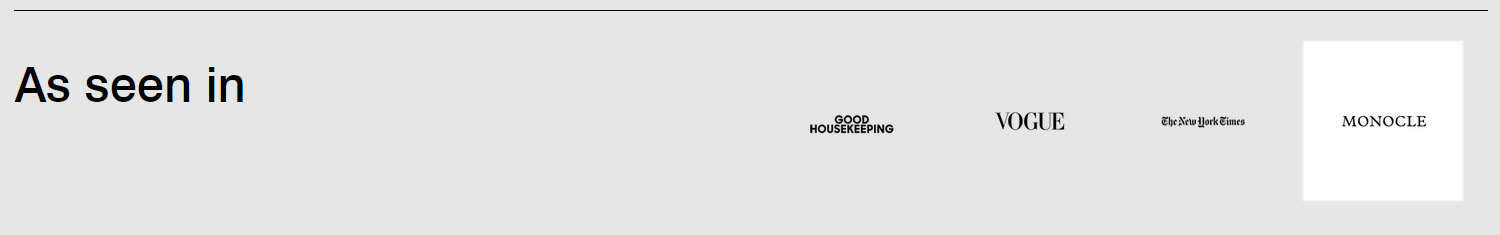 A forth example Logo block inside a Logo list section.