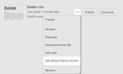 The Actions dropdown selected in Shopify Admin.