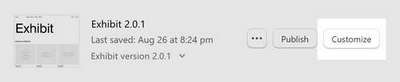 The Customize Theme option on a store's Admin page.