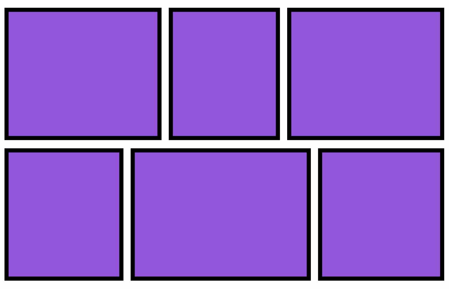 Justified grid layout