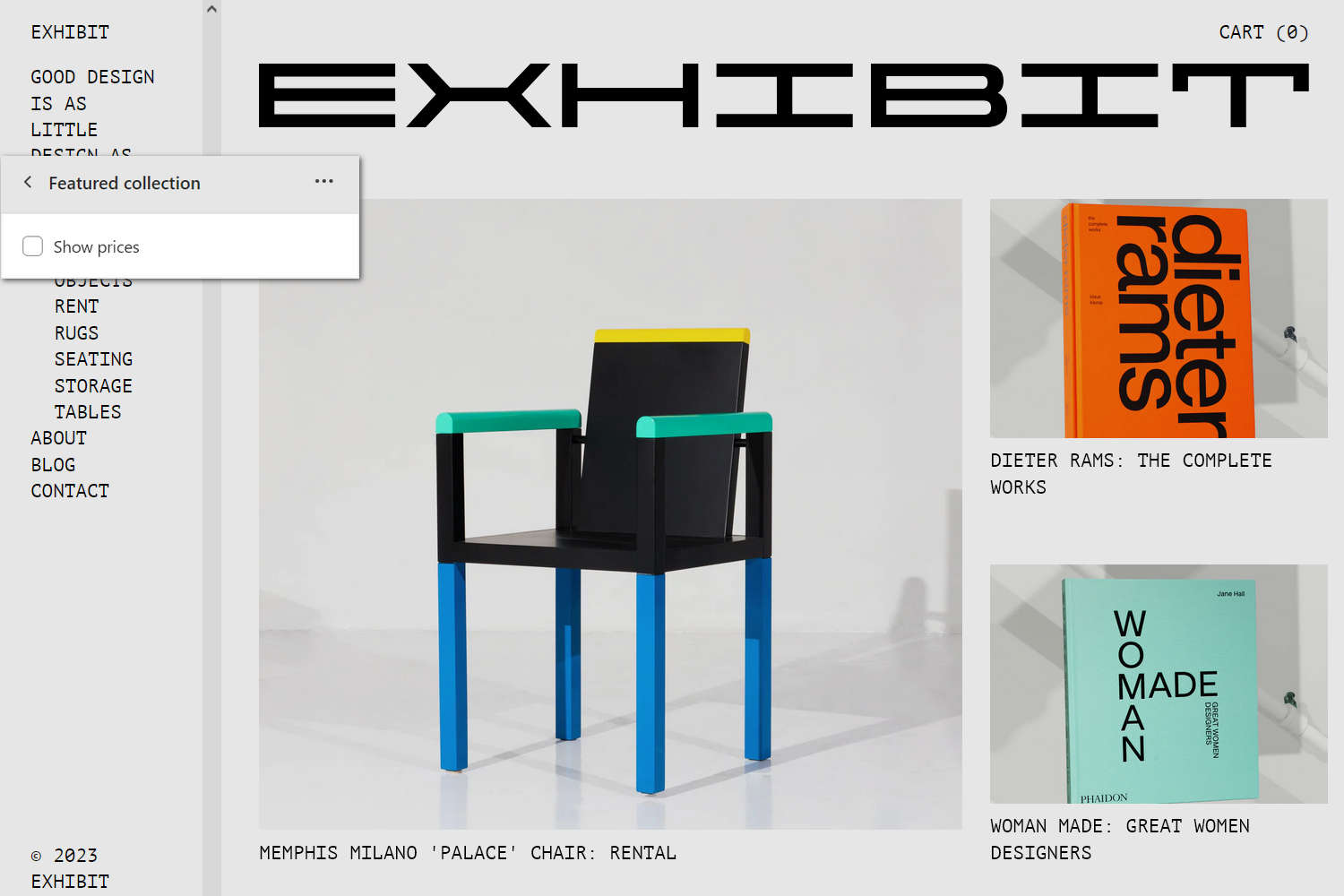 An example Featured collection section on a store's todo page.