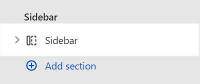 The Sidebar section selected in Theme editor.