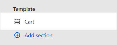 The Cart section selected in Theme editor.