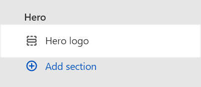 The Hero logo section selected in Theme editor.