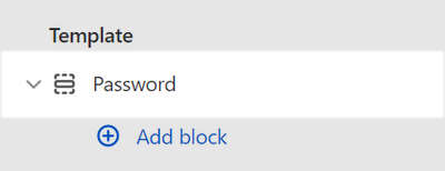 The Password section selected in Theme editor.