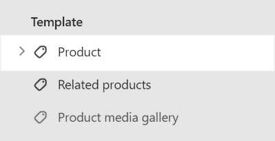 The Product section selected in Theme editor.