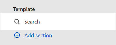 The Search section selected in Theme editor.