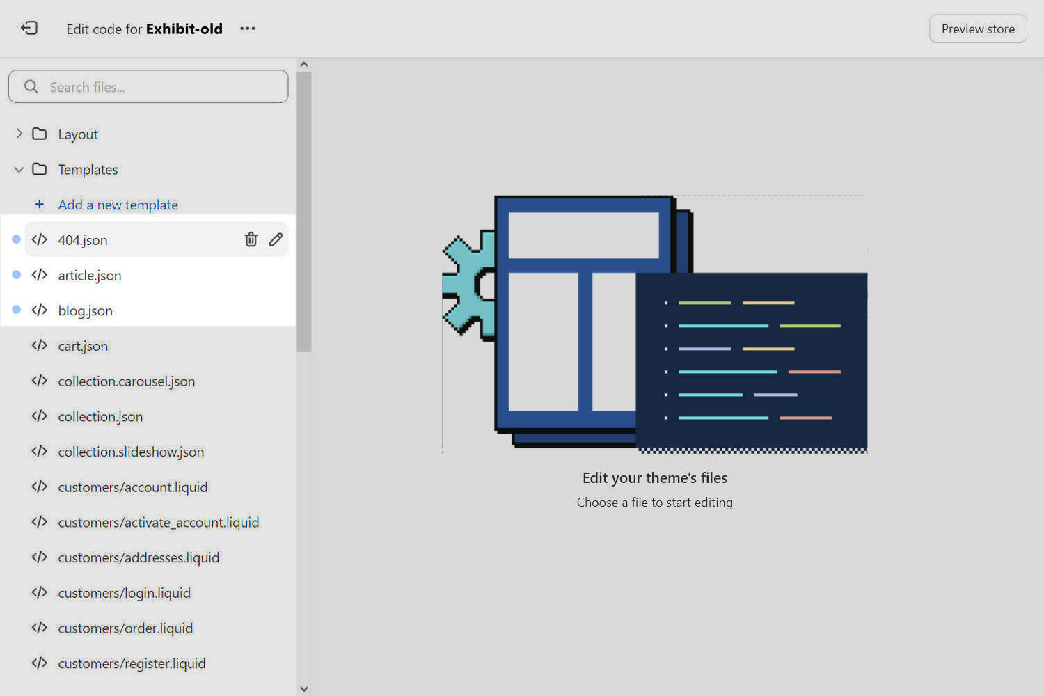 A circle icon that indicates a modified JSON file in Code editor.