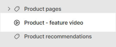 The Product - feature video section selected in Theme editor