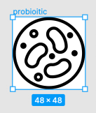 An example of a 48x48 pixel artboard.